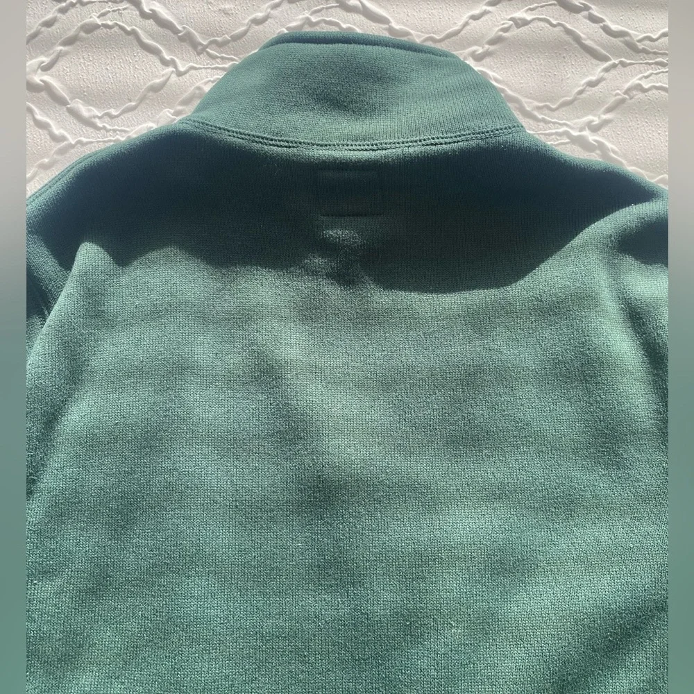 J. Crew - Quarter Zip Fleece Lined Pullover Sweater in Forest Green - Size M
